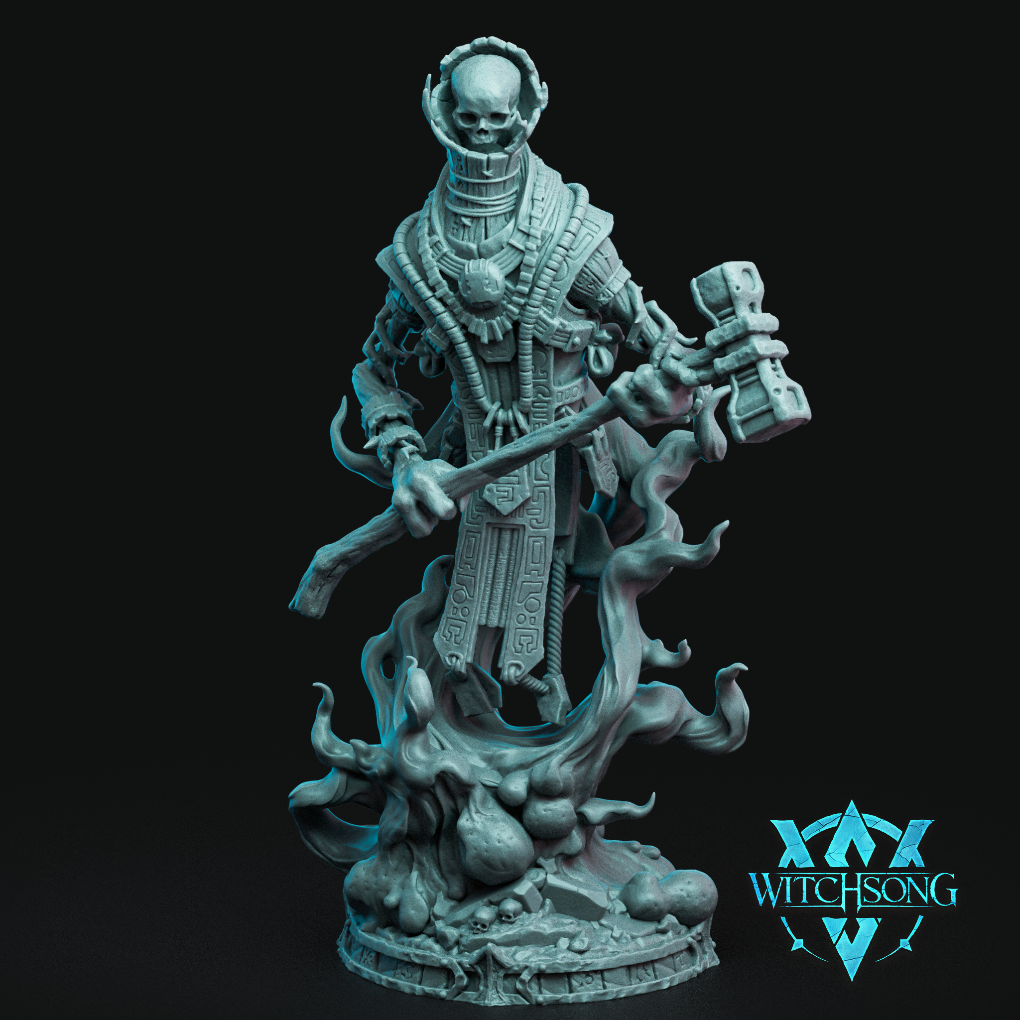 Priest Sentinel – Undead Cleric Miniature | 3D Printed Resin Model for D&D, Pathfinder & Fantasy TTRPGs